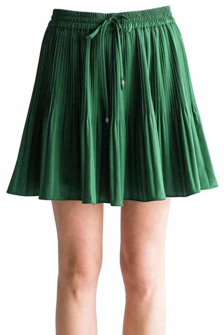 NEW PENELOPE leilani pleated skirt in hunter green